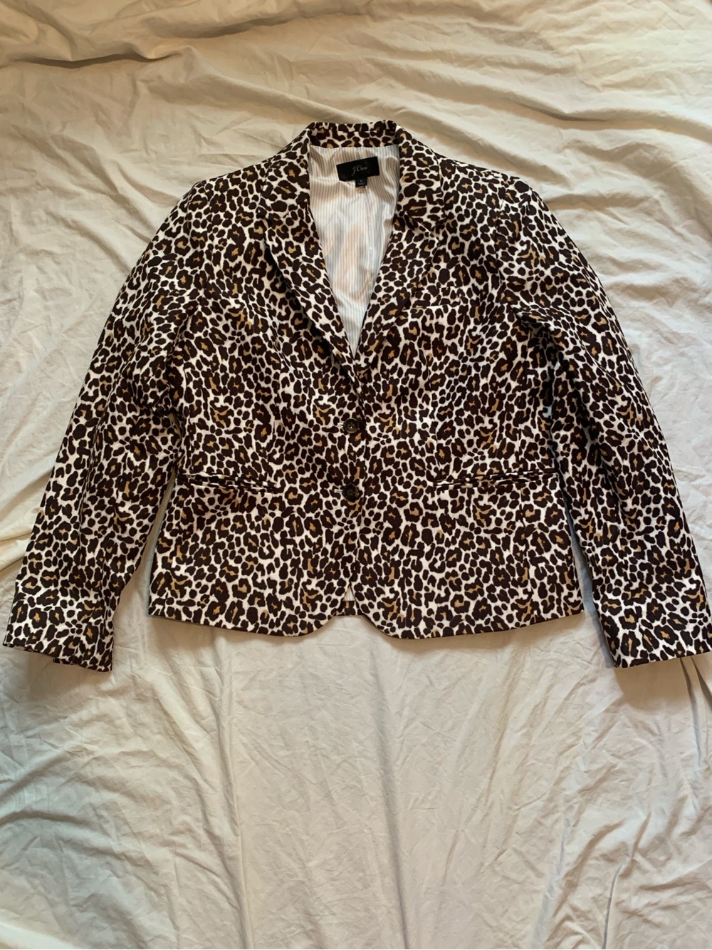 J. Crew - Snowcat Leopard Print Schoolboy Blazer / Large